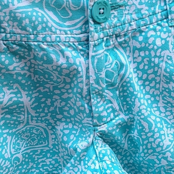 Lilly Pulitzer Coastal Cocktail Aqua Reef Dot Walsh Shorts 2" Inseam Womens Sz 0 - Picture 5 of 6